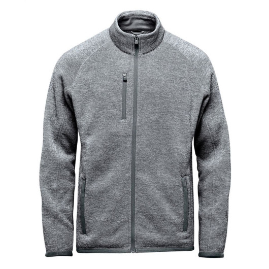 Mens Avalanche Zippered Fleece Jackets Granite Heather